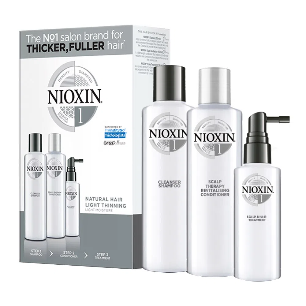 Kit Nioxin Sistema 1 (Shampoo 150ml+Condicionador 150ml+Tratamento 50ml)