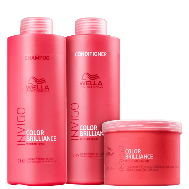 Kit Wella Invigo Color Brilliance Salon Trio (3 produtos)