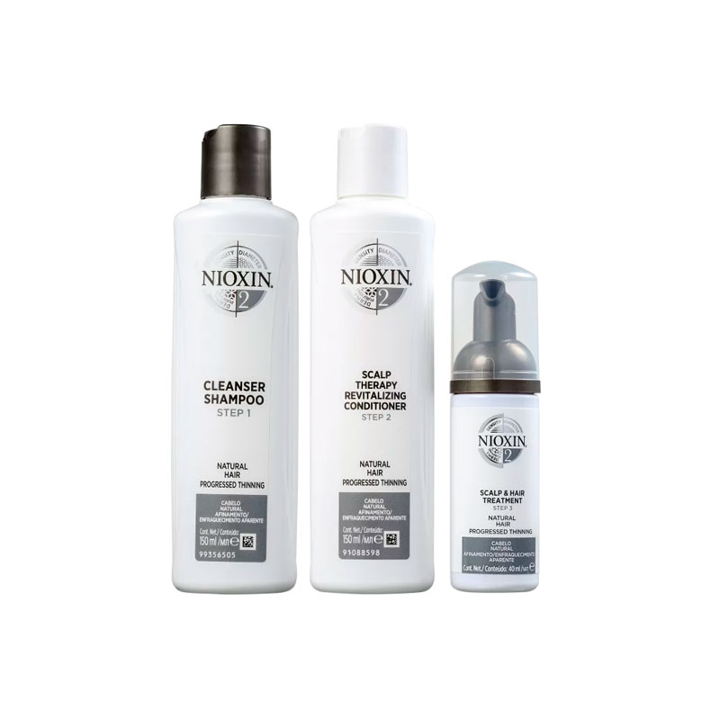 Kit Nioxin Sistema 2 (Shampoo 150ml +Condicionador 150ml+ Tratamento 50ml)